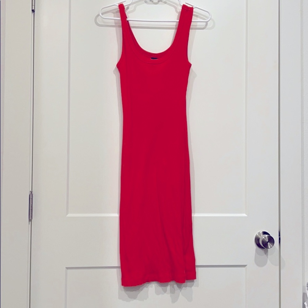 Soft Everyday Dress. Between Red and Orange